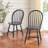 Bella Solid Wood Windsor Back Side Chair-1596076695
