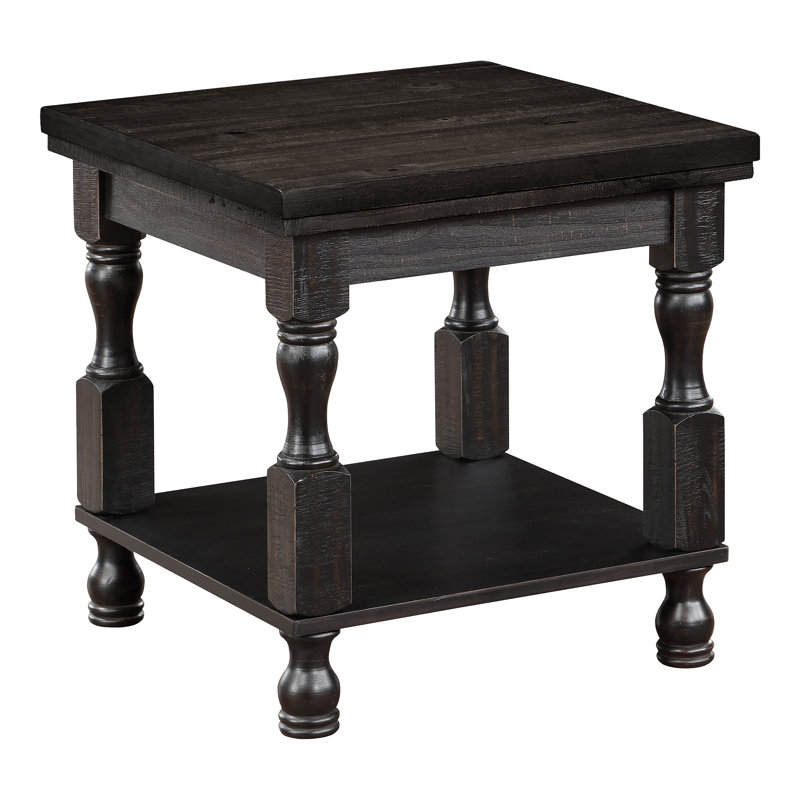 Table de bout avec rangement Obermeyer, Noir