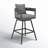 Chalsie Metal Outdoor Stool with Cushion-251835510