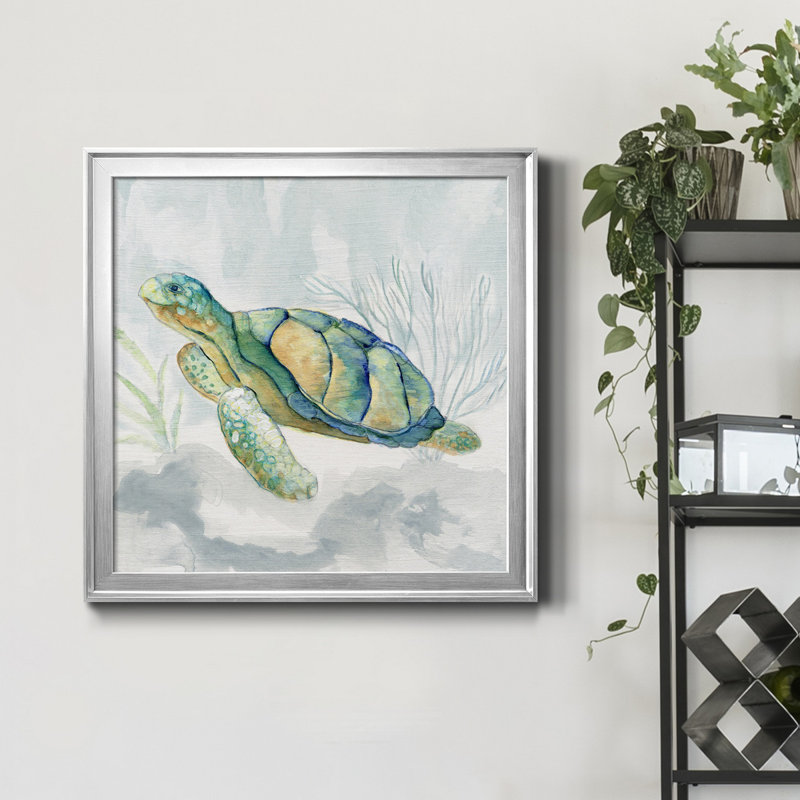 Reproduction d'art sur toile encadrée, H 17,5 po x l 17,5 po x P 1,5 po, Encadrement argenté