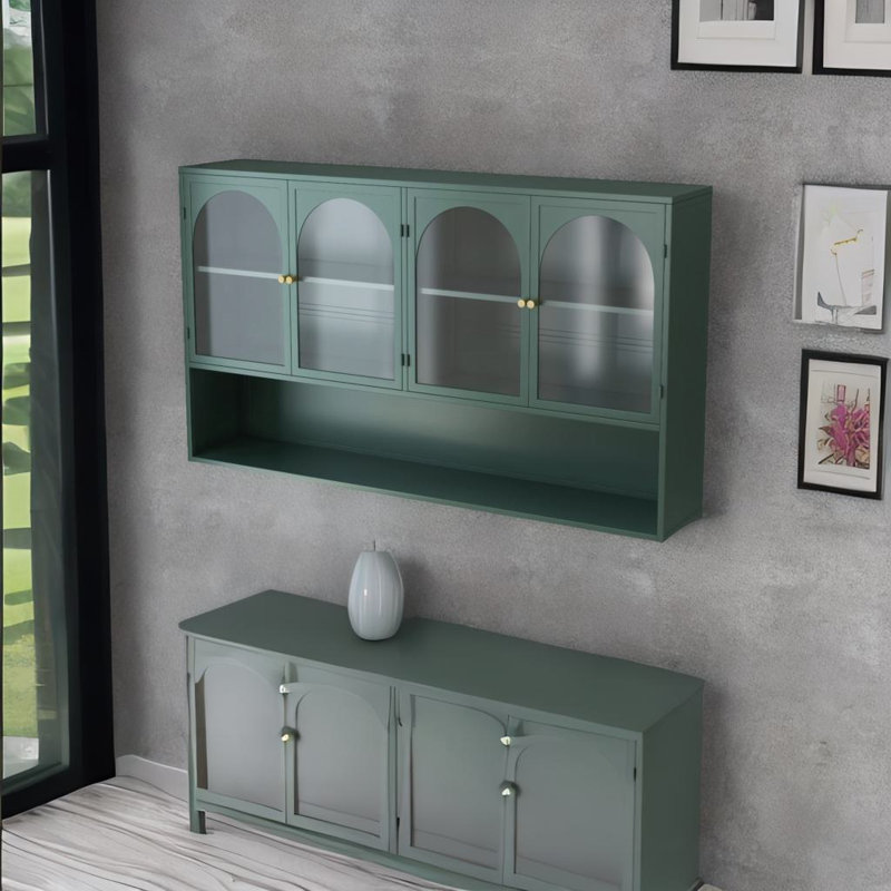 Armoire murale en verre à quatre portes