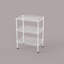 Support de rangement multi-usages en métal avec 3 couches, étagère de rangement de salon, étagère à serviettes de salle de bain, organisateur de salle de lavage, support de garde-manger pour économiser de l'espace, couleur blanche