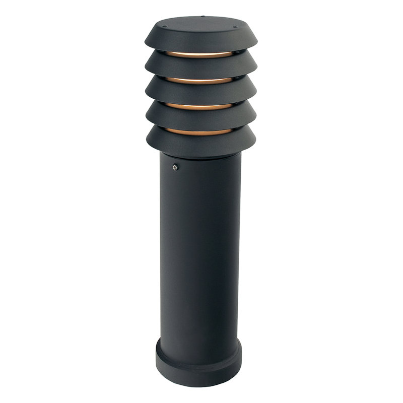 Matty Metal Pathway Light, 60W Incandescent, Black, 49cm H x 15cm W x 15cm D