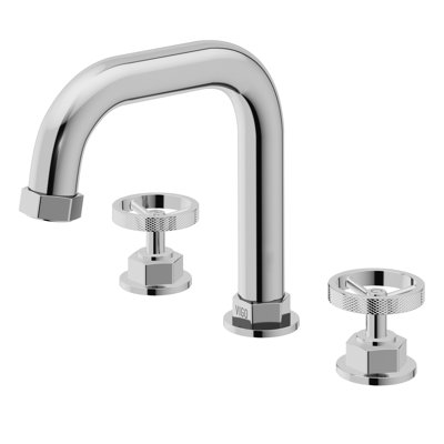 Hart Widespread 3-Hole Bathroom Faucet, 2-Handle High Arc With Round Knob Handles In Chrome
