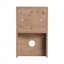 Meuble-lavabo mural avec lavabo en céramique et 2 tablettes de rangement et 1 porte à fermeture en douceur-1955524281