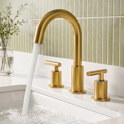 Widespread Bathroom Faucet 2-handle Bathroom Sink Faucet with Drain Assembly