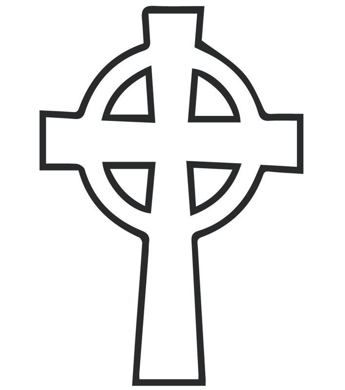 Décalcomanie murale croix eternity celtique, H 32 po x l 22 po x P 0,01 po, Noir