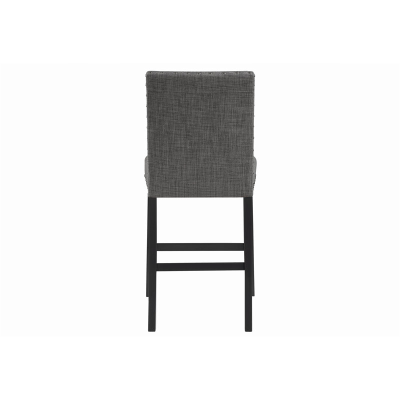 2PC Modern Charming Bar Stool Set,Casual Dining Side Chair with Exquisite Detailing for Stylish Seating, Grey