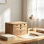 Organisateur de bureau en bois avec tiroirs, armoire de rangement de bureau, classeur à niveaux en bois massif pour fournitures de bureau à domicile, courrier, maquillage et artisanat, entièrement assemblé
