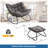 Dark Gray Egg Rocking Chair With Ottoman, All-Weather Wicker Lounge & Cushions-1281999451