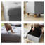 38cm Wide Solid Colour Footstool Ottoman-647977459