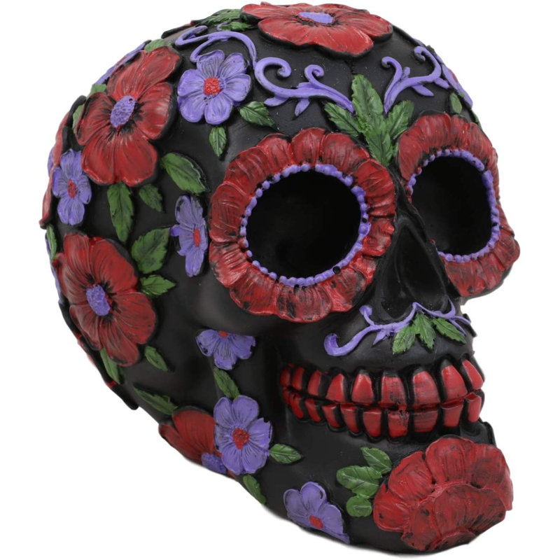 Figurine du crâne de la fête florale the dead Labonte