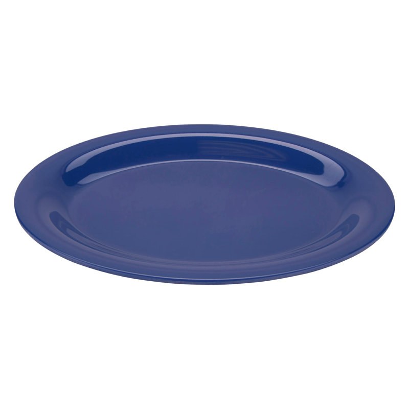 Assiette de service ovale en mélamine GET (ensemble de 12), H 0,91 po x L 12 po x l 9 po, Bleu paon