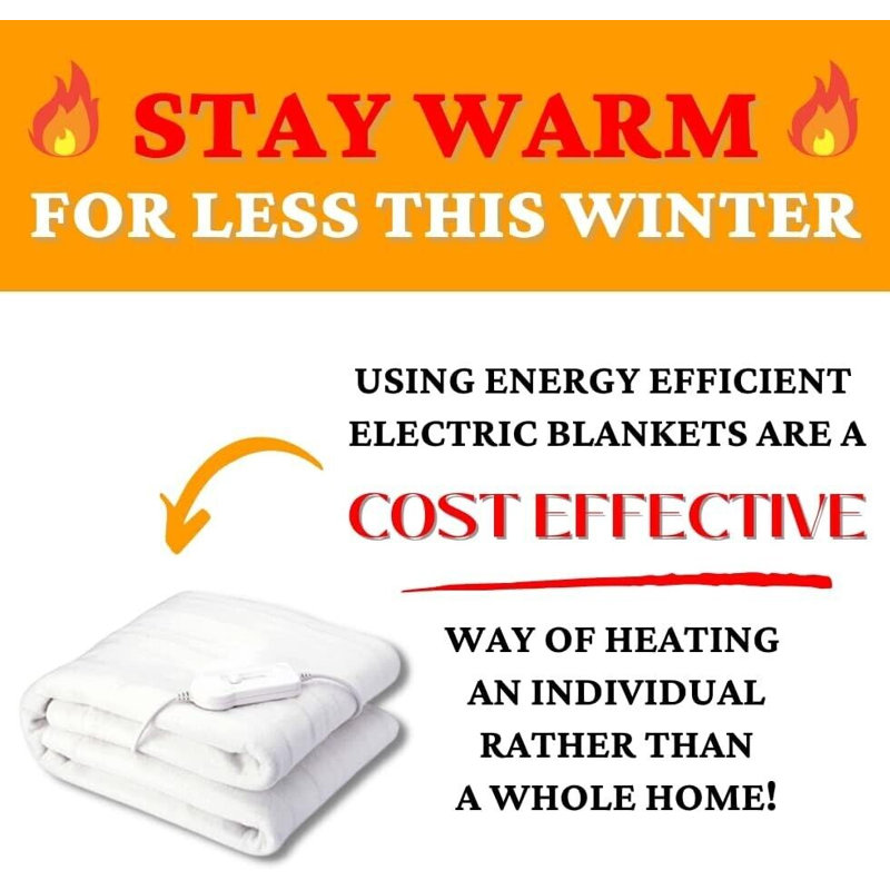 Nayda Heated Throw Blanket, W135 x L120 cm