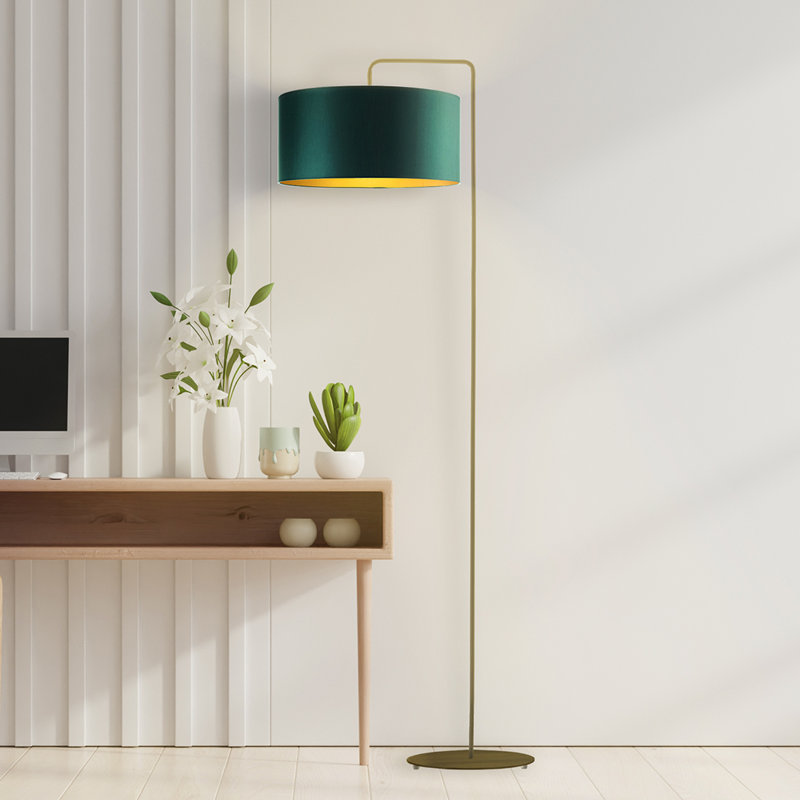 Ronneshia 156cm Task Floor Lamp, White, White