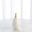 Dipped Golden Crackle/White Slender Vase-Sm