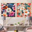 Pleureur - Ensemble de 2 collages floraux carrés-101857251-101857253