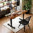 55 Inch Solid Steel Frame Electric Height Adjustable Standing Desk For Home Office And Gaming-1443662991-1443662989