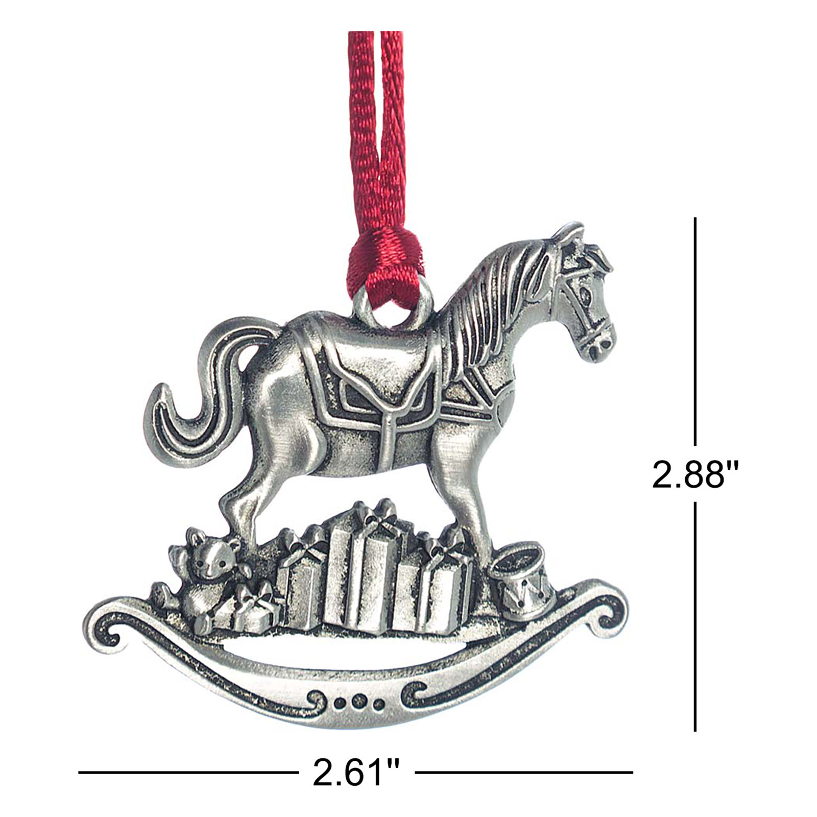 3" Pewter Holiday Ornament
