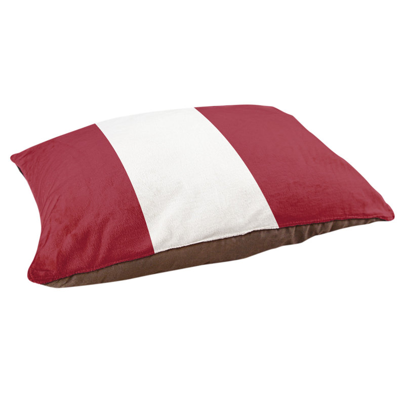 Coussin Detroit, Large (40" W x 30" D x 6.5" H), Red/Gray/Red