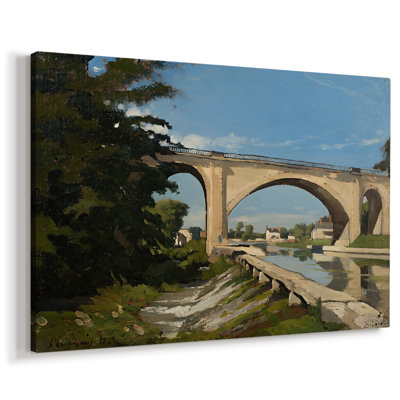The Bridge at Briare (Le pont de Briare)-Henri Harpignies-Gallery Wrapped Canvas-1888