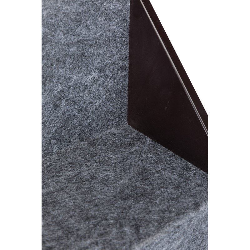 Espresso Brown Adjustable 4-Step Pet Stairs with Carpet Treads