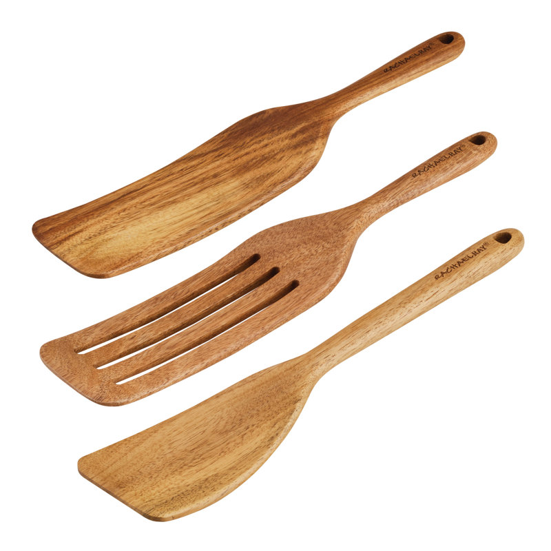 Rachael Ray Tools & Gadgets Wooden Kitchen  / Cooking Utensil Set, 3 Piece