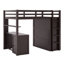 Lit mezzanine avec tiroirs, bureau et garde-robe