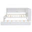 Lit de jour double avec tablettes de rangement et lit gigogne-984084336