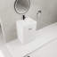 Meuble-lavabo autoportant avec lavabo en résine et 2 portes d'armoire à fermeture en douceur (emballage KD), meuble-lavabo-2001866743-2001866741