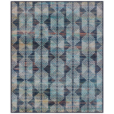 Tapis bleu area Kacie