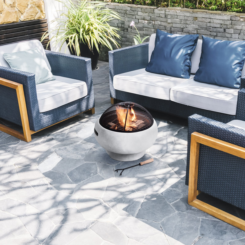 Round Concrete Wood Burning Smokeless