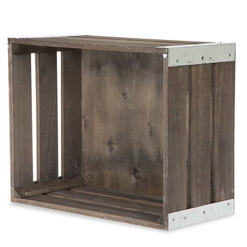 Ensemble de 3 caisses en bois, Brun antique