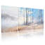 Ensemble de 3 impressions sur toile, "Winter forest Misty Forest Path with Tall Trees"-753001597