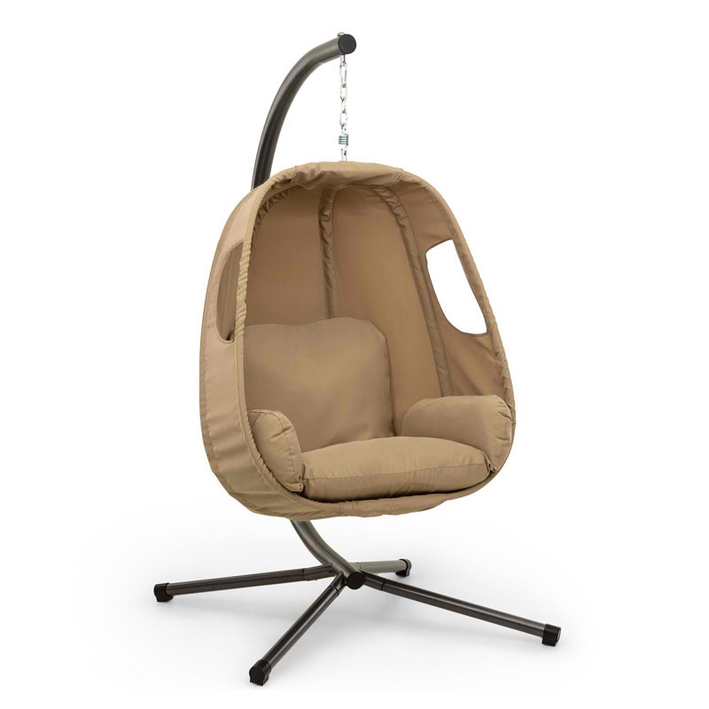 Donna Swing Chair with Stand, Beige