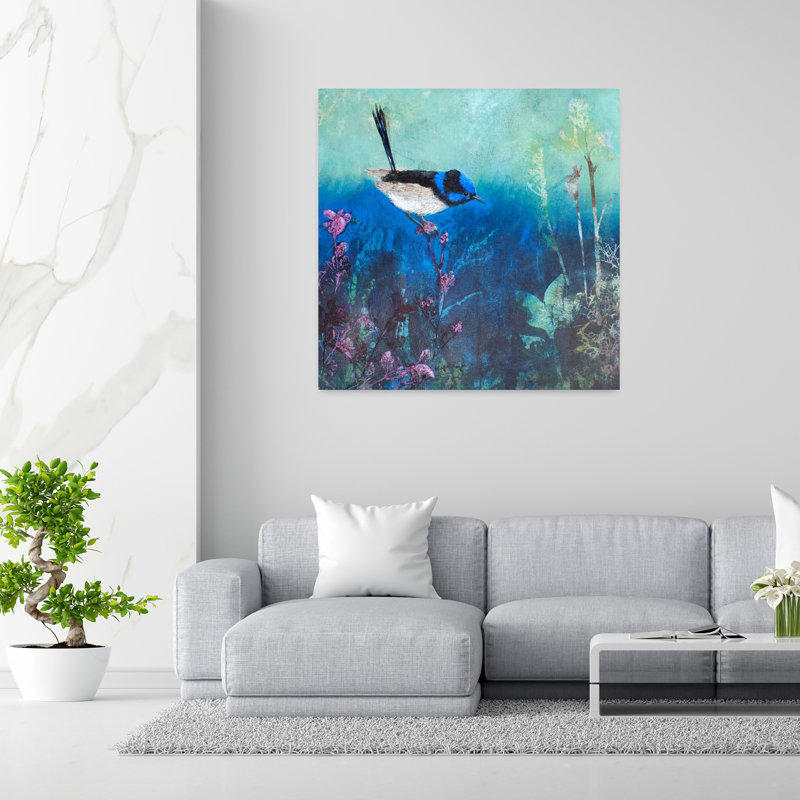 Art contemporain de la faune Wren At Dusk, H 48 po x l 48 po