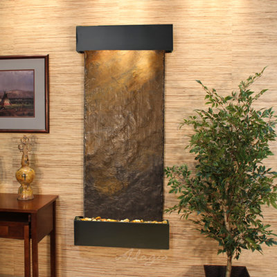 Inspiration Falls Natural Stone Fountain with Light