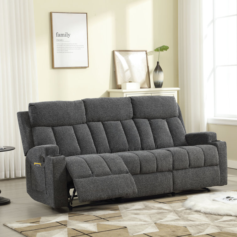 Brost 79.13" Wide Manual Reclining Comfort Sofa