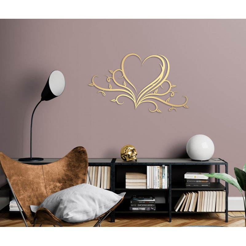 Cœur en métal, décoration murale «Love Art» avec votre texte personnalisé pour décoration intérieure, mariage, cadeau de la Saint-Valentin