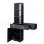 Bureau à cheveux simple noir moderne, rangement multicouche, grand espace de rangement-366427863