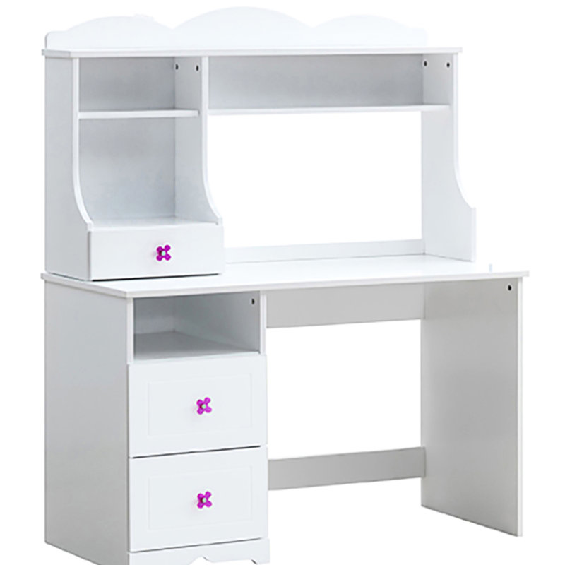 White 2 Desk For Office Tasks - Sled Base Smooth Working Process Setup Versatility
