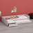 Innovative L-Shaped Upholstered Double Daybed Featuring a Convenient Pull-Out Trundle and Hidden Drawer Storage-774166229
