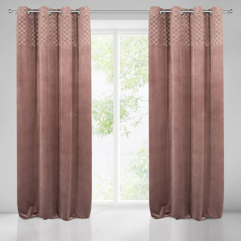 Blackout Curtain Single Panel, Pink