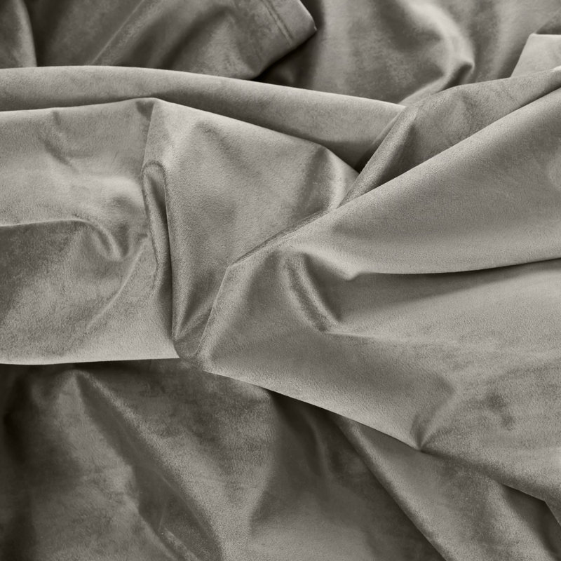 Myreon Velvet Scalloped Window Valance, Slate Gray