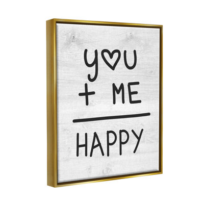 "You + Me = Happy Romantic phrase" par Lil 'Rue, impression
