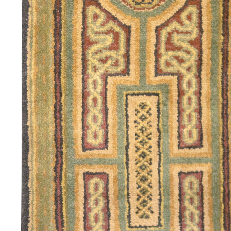 Hand Knotted Wool Oriental Area Rug in Black And Red