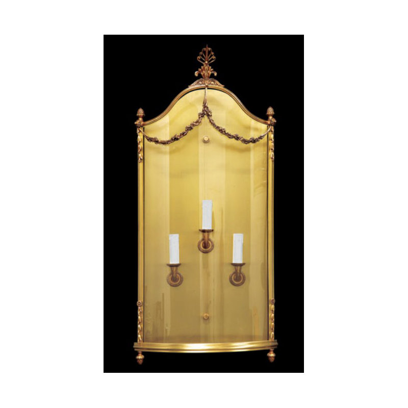 Davalos Flush Mounted Sconce, High Lighted Dark Flemish