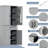 Tall Grey Bathroom Storage, Doors, Drawer, Adjustable Shelf, Functional Design Storage With Doors And Ample Space, Elegant-1509397198