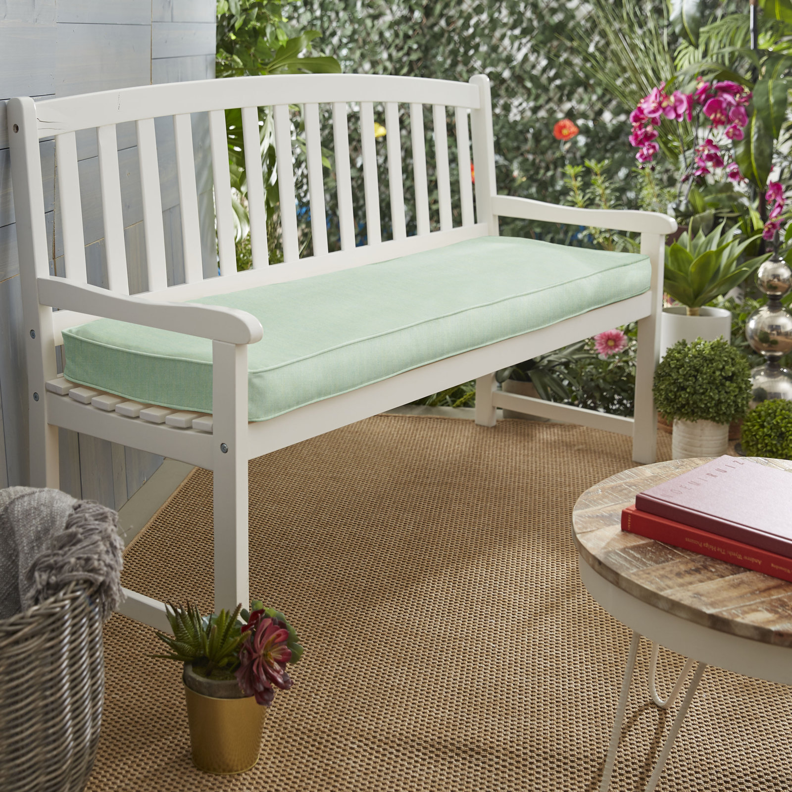 Osprey Sunbrella® Bench Cushion, 60" W x 19" D, Canvas Spa Sunbrella® Canvas