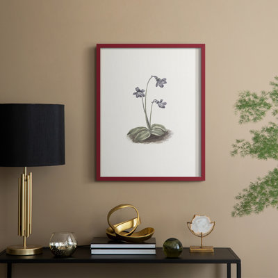 Impression florale vintage encadrée CLxxix - bois massif